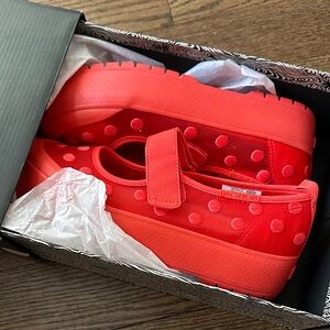 NWT BATSHEVA Keds Red Polka Dot Shoes